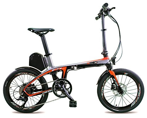 Bici elettriches : dme bike Bicicletta Elettrica Pieghevole in Fibra a Pedalata Assistita 20" 250W Suxive E6 Grigio / Rosso