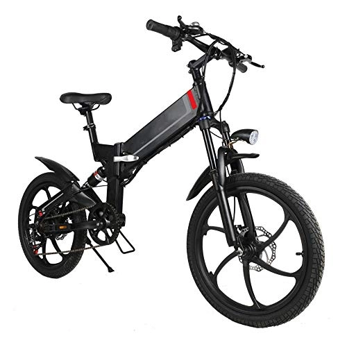 Bici elettriches : DN-bike product Bici elettrica 50W Intelligente Bicicletta Pieghevole 7 velocità 48V 10.4AH Pieghevole elettrica Bicicletta ciclomotore 35 kmh velocità Max E-Bici Potente Motore