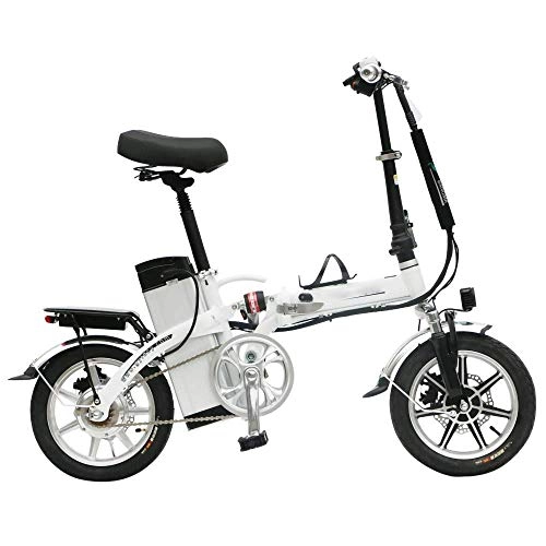 Bici elettriches : Dpliu-HW Bici Elettriche Bici elettrica 14 Pollici Multifunzione 48V25A 100 km Auto elettrica Pieghevole Batteria al Litio Bicicletta Leggera e rispettosa dell'ambiente (Color : A)