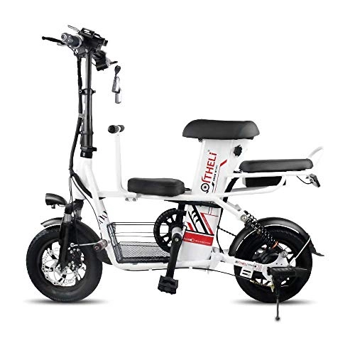 Bici elettriches : Dpliu-HW Bici Elettriche Bici elettrica Piccola Batteria al Litio Pieghevole Scooter da Viaggio Generazione for Adulti Guida Batteria Auto Mini Bicicletta elettrica Unisex (Color : B, Size : 25A)