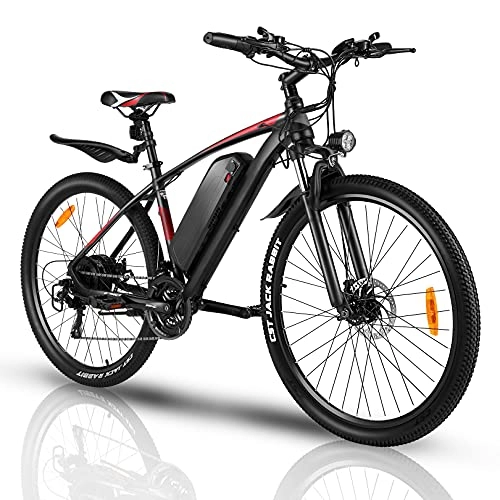 Bici elettriches : E-Bike per Bici Elettrica da 27, 5 Pollici per Uomo e Donna, Mountain Bike Ebike da 250 w con Batteria Al Litio Rimovibile da 36 v 10, 4 Ah, Cambio a 21 velocità, 15, 6 mph