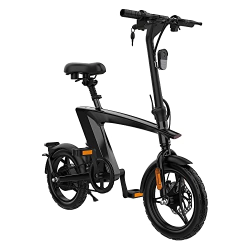 Bici elettriches : E-Board - Bicicletta elettrica pieghevole, 100 kg, 25 km / h, senza pedalare, omologata TÜV, 250 Watt, EBE, con gas a mano, ruota pieghevole di colore nero