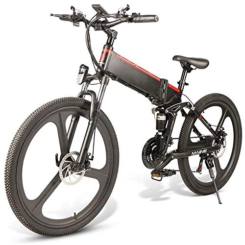 Bici elettriches : E-Mountain Bike 48V 10.4 Ah 350 W - Mountain Bike elettrica Pieghevole da 26 Pollici Cambio a 21 Livelli assistito, Cambio di velocità per pendolari Viaggi su Strada all'aperto