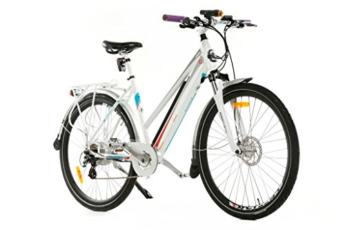 Bici elettriches : e|sonic, Ebike, Pedelec, City City Line, portata fino a 140km, bianco, 26