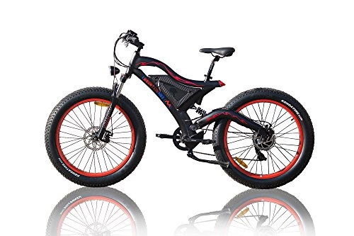 Bici elettriches : eBike da 500W, motore hub Bafang, ruote larghe 26x 4.0, batteria potente al litio da 11, 6Ah, display LCD