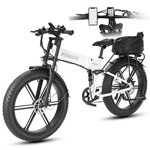 Bici elettriches : Ebike mountain bike (White)
