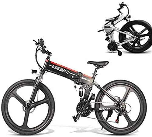 Bici elettriches : Ebikes, 350w Pieghevole Mountain Mountain Bike, da 26"Trekking per Bicicletta elettrica, Bicicletta elettrica per Adulti con Batteria al Litio Rimovibile da 48 V 10Ah 21 Gears Gears ZDWN