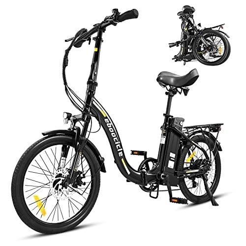 Bici elettriches : eboocicle Bicicletta elettrica pieghevole da 20 pollici, per uomo e donna, 250 W, 36 V / 13 Ah, portata massima fino a 45 – 100 km Shimano 7 marce, 3 livelli di supporto, in alluminio, 23, 7 kg