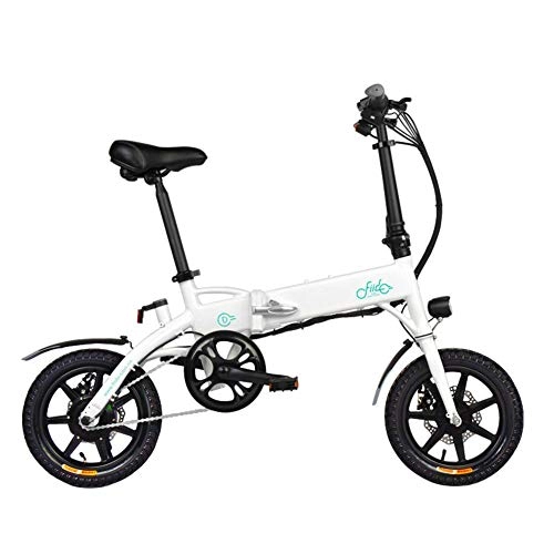 Bici elettriches : eecoo Bicicletta elettrica Pieghevole, FIIDO D1 Bici elettrica Ebike per Bici con 250 W 7.8Ah Doppio Freno a Disco per Adulti (Bianca)