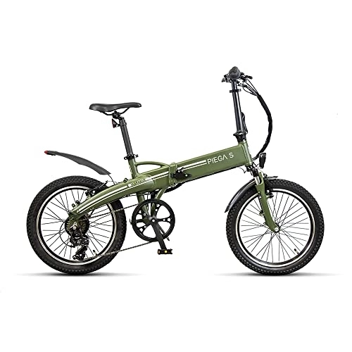 Bici elettriches : EKLETTA Bicicletta Elettrica Pieghevole - Batteria integrata nel telaio - Telaio in alluminio (Verde Militare)