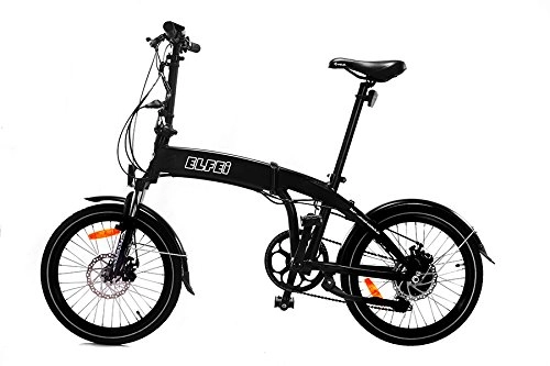 Bici elettriches : ELFEi, bicicletta elettrica pieghevole, compatta, con pedalata assistita, con ruota posteriore da 250 W, batteria agli ioni di litio da 36 Volt, 10, 2 Ah, 367 WH
