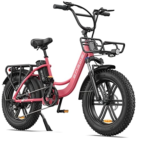 Bici elettriches : ENGWE L20 Bicicletta Elettrica Adulto, 20'' ×4.0'' Fat Tire Bici Elettrica per Donna, 7 velocità , Batteria Rimovibile 48V 13Ah Autonomia bis zu 40-120 km E-Bike
