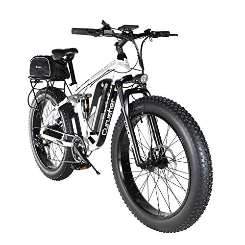 Bici elettriches : Extrbici XF800 Bici Elettrica Mountain Bike 750W 48V 13Ah 624Wh BatteriaBici Elettrica 26 Pollici Batteria a 7 Marce Freno Idraulico con Porta di Ricarica USB
