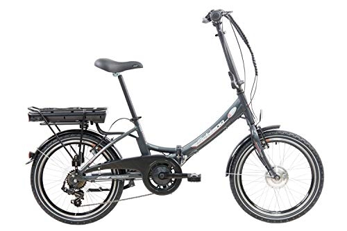 Bici elettriches : F.lli Schiano E- Star, Bicicletta elettrica Pieghevole Unisex Adulto, Antracite, 20''