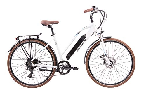 Bici elettriches : F.lli Schiano E- voke, Bicicletta elettrica Unisex Adulto, Bianca, 28''