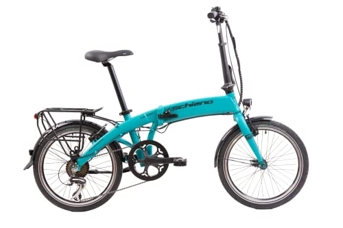 Bici elettriches : F.lli Schiano Galaxy 20", Bicicletta elettrica Pieghevole Unisex Adulto, 250 W, Blu