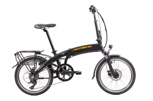 Bici elettriches : F.lli Schiano Galaxy 20", Bicicletta elettrica Unisex Adulto, Nero-arancione