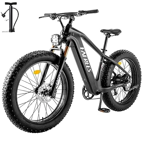 Bici elettriches : Fafrees F26 CarbonM [ufficiale] 95 N.m E Bike 26 pollici, freni a disco idraulici Ebike da uomo, mountain bike, 48 V / 1080 WH, bicicletta elettrica da donna, 180 kg, Shimano 9S, bicicletta elettrica