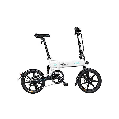 Bici elettriches : Fangteke Bici Pieghevoli, Bicicletta Elettrica per Adulto Unisex, Bicicletta elettrica da Citt FIIDO D2S, Motore da 250 W Watt, 6 velocit di Spostamento, Pneumatici da 16 Pollici, Bianca