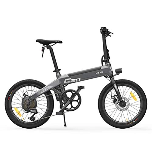 Bici elettriches : Fangteke Biciclette elettriche, Bici Pieghevoli per ciclomotori per Adulti, 3 modalit di Guida, HIMO C20, 25 km / h, Motore da 250 W, capacit di carico 100 kg, Grigio