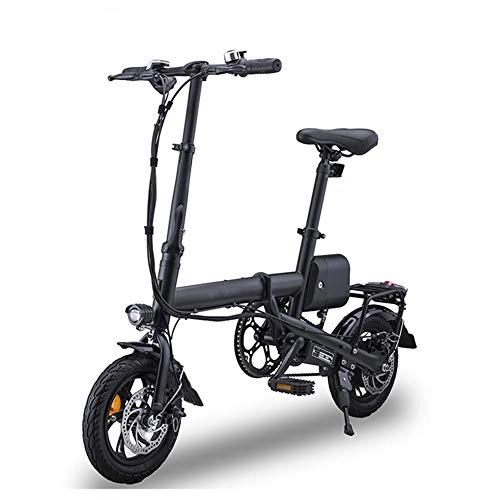 Bici elettriches : Fbewan 12" Bici elettrica Pieghevole 25mph 350W Alluminio Bicicletta elettrica con Il Pedale con 36V / 5.2AH agli ioni di Litio per Adulti e Ragazzi