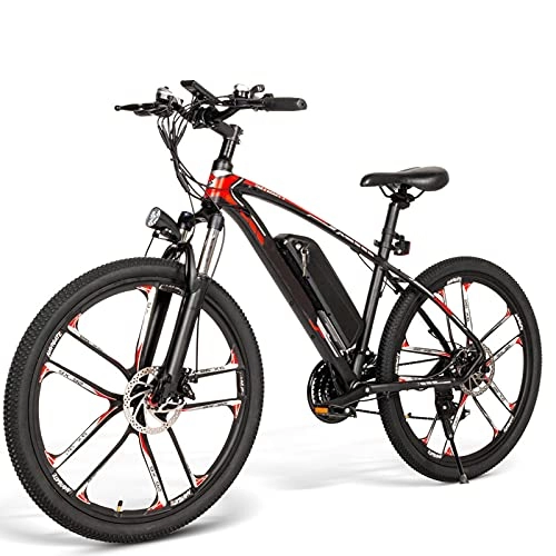 Bici elettriches : FBKPHSS 20" Mountain Bike, Pieghevole Bici Elettriche Leggero E-Bike per Adulti con Batteria al Litio Rimovibile MTB 21 500W velocità per Il Ciclismo All'aperto, Nero