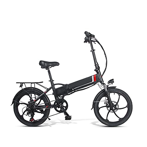 Bici elettriches : FBKPHSS E-Bike per Adulti, Mountain Bike elettrica da 20'' con Motore da 48V 10Ah Batteria agli ioni di Litio MTB 7 velocità E-Bike per Il Ciclismo All'aperto, Nero