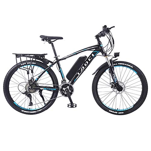 Bici elettriches : FFF-HAT Mountain Bike elettrica per Adulti, 8AH, 10AH, Motore 13AH350W Bicycle 26 pollici27 Pendolare velocità Bici elettrica Mountain Bike Bicicletta da Uomo ， Blu