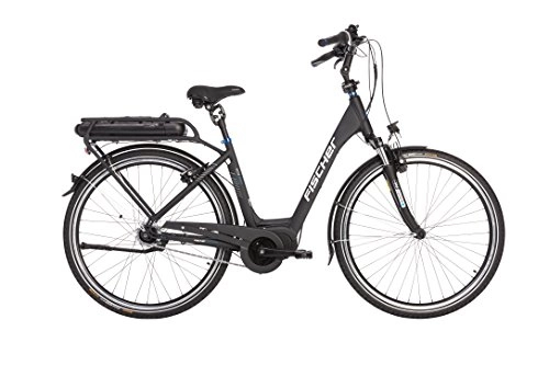 Bici elettriches : Fischer, bicicletta elettrica City ECU 1860, nera, 28", RH 44 cm, motore centrale 48 V / 557 Wh