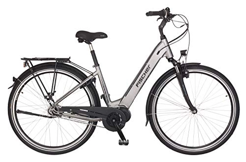Bici elettriches : FISCHER Bike CITA 4.0i, 28", RH 44 cm, Motore Centrale 50 NM, mozzo Shimano Nexus 7 Marce, LCD 900 con USB, Bluetooth, App, Suntour CR7V 40 mm Unisex-Adulti, Grigio Quarzo Opaco, Rahmenhöhe