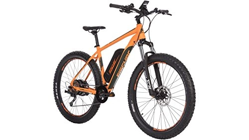 Bici elettriches : Fischer EM 1723 - Bicicletta elettrica, 27, 5", colore: Arancione opaco