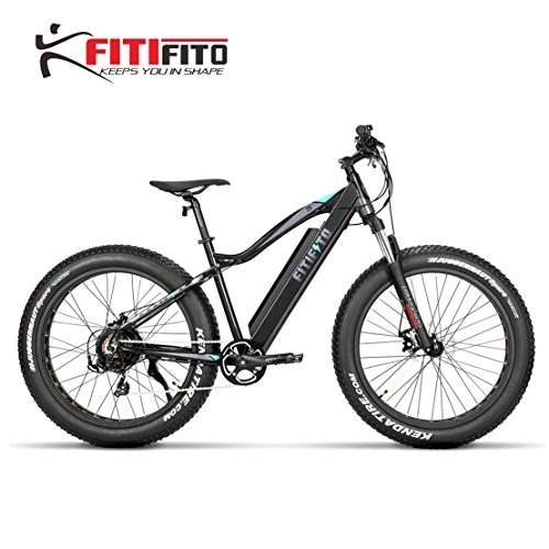 Bici elettriches : Fitifito FT26 Bicicletta elettrica fatbike con pedalata assistita, motore posteriore da 36 V, 250 W, batteria Samsung da 36V, 13 Ah, 468W, copertoni Kenda 26x 4 da MTB