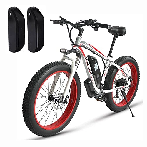 Bici elettriches : FJYDBTWJ Bicicletta Elettrica, Mountain Bike Elettrica da 26 '', 1000W 15Ah ， Due Batterie