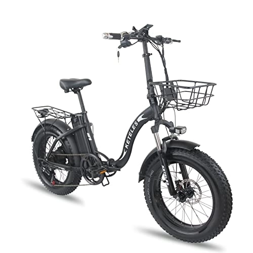 Bici elettriches : FLAGCO Bicicletta elettrica da Montagna 20IN, Bicicletta Pieghevole elettrica 250W + 48V 15AH, Bicicletta elettrica per Adulti con Shimano 7 velocità e Display LCD 25 km / h, più Piani di Guida