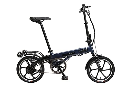 Bici elettriches : Flebi Supra Eco - Bicicletta elettrica, blu navy, 130 x 106 x 57 cm