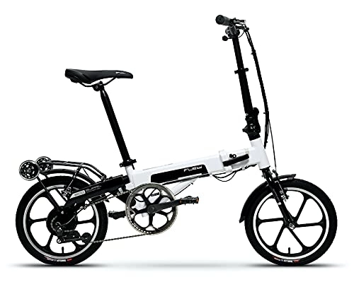 Bici elettriches : Flebi Supra Eco - Bicicletta elettrica, colore: bianco, 130 x 106 x 57 cm