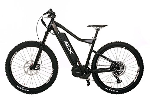 Bici elettriches : FLX Blade Electric Bicycle, Electric Mountain Bike with Suspension, Powerful Motor, Long-Lasting Battery, and Wide Range (Gloss Black, 17.5 AH Battery)