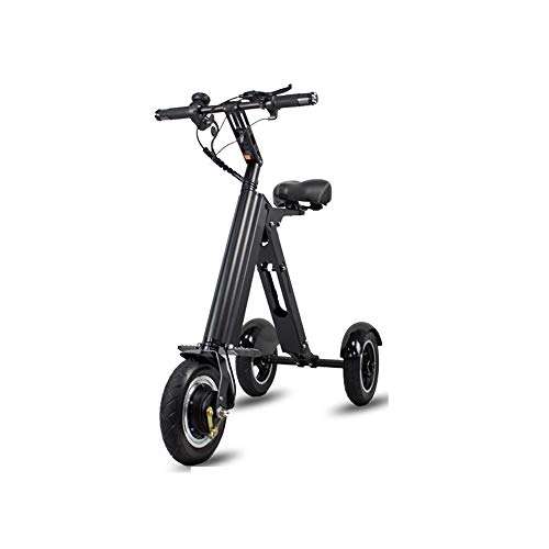 Bici elettriches : FNCUR Bicicletta Elettrica A Tre Ruote Piccole Mini Car Batteria Uomini E Le Donne di Viaggio Portatile Skateboard Bicicletta Elettrica 10 Pollici di Fondo A Rotelle Sempre / Batteria 30~45 Km