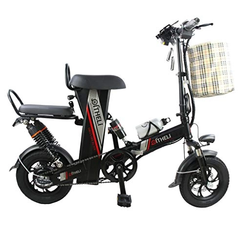 Bici elettriches : Foldable bicycle Bici elettrica da 12 Pollici Litio Pieghevole Scooter Adulto Piccolo Generazione di Motori Bicicletta elettrica Batteria elettrica della Bici (Color : 30A, Size : EU)