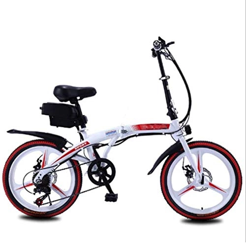Bici elettriches : Folding Bike elettrico for adulti, 250W motore brushless 20 '' Eco-Friendly bicicletta elettrica con rimovibile 36V 8AH / 10 AH agli ioni di litio 7 Velocit Shifter freni a disco, Dimensione: 10AH, C