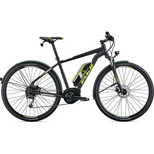 Bici elettriches : Fuji E-Traverse 1.3+ - Bicicletta elettrica INTL 2019, 53 cm, 700c, Colore: Nero Satinato