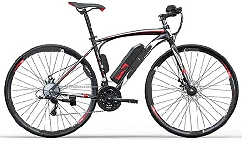 Bici elettriches : FWEOOFN Bicicletta elettrica 250W 27 Pollici Bicicletta elettrica per Adulti Mountain Bike elettrica con Batteria Rimovibile 8 / 14ah Professionale 27 velocità-Bianco e Nero Incredibile