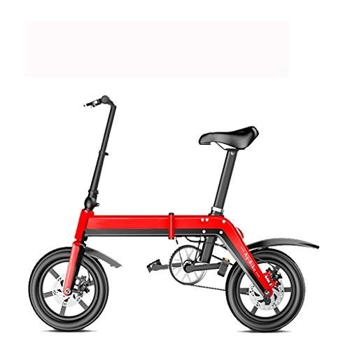 Bici elettriches : FYJK Pieghevole Bici elettrica - Portatile Facile da riporre in Caravan, Camper, Barca, Rosso