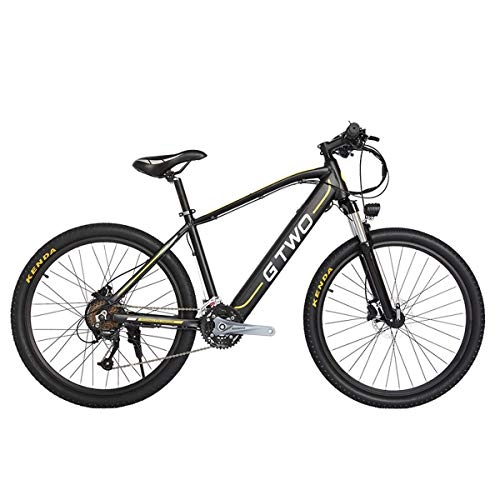 Bici elettriches : G2 26 Pollici Mountain Bike 48V 9.6Ah Batteria al Litio 350W Bicicletta elettrica 5 Livelli Pedale Assist bloccabile Forcella Ammortizzata (9.6Ah)