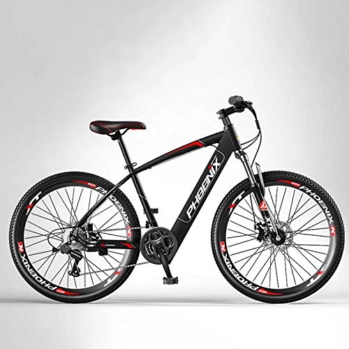 Bici elettriches : GASLIKE Bici da Montagna elettrica per Adulti 21speed, Bicicletta elettrica Fuoristrada, con Freni a Disco Anteriore e Posteriore 26 Pollici 36V E-Bikes, A, 90KM