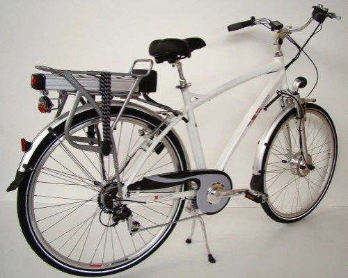 Bici elettriches : GermanXia Bicicletta elettrica da trekking 7 marce, Shimano, 250 W / 11 Ah