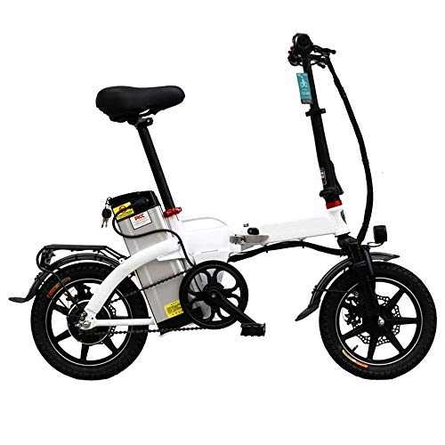 Bici elettriches : GEXING Auto Elettrica Pieghevole Motore 48 V / 240 W, carico 150 kg, Bicicletta elettrica for Adulti (Color : White, Size : B-(48V12AH))