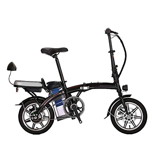 Bici elettriches : GEXING Auto Elettrica Pieghevole Motore 48V250W, Batteria al Litio 8AH / 10AH / 12AH / 15AH, Sospensione Completa del Pedale della Bicicletta e Freno a Disco (Color : Black, Size : C-(12AH))