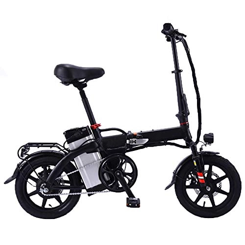 Bici elettriches : GEXING Auto Elettrica Pieghevole Motore 48V350W, velocit Massima 30 km / h, Sospensione Completa del Pedale della Bicicletta e Freno a Disco (Color : Black, Size : B-(10A))