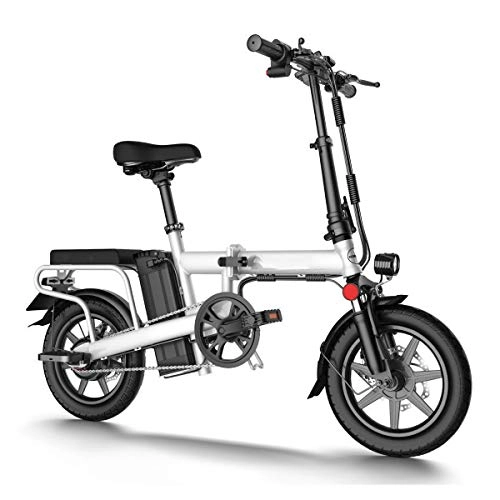 Bici elettriches : GGXX Bicicletta Elettrica per Adulti Piccolo Scooter Pieghevole Bicicletta Servoassistita Impermeabile 48V 350W Potenza 20AH Batteria Viaggio 90~100 Km Doppio Sedile con Schermo LCD